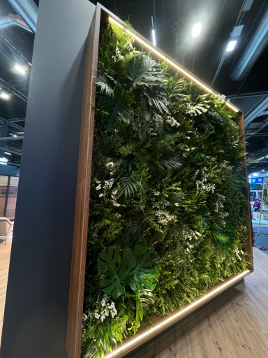 Muro vegetal LED luminación LED integrada junto a pared vegetal decorativa